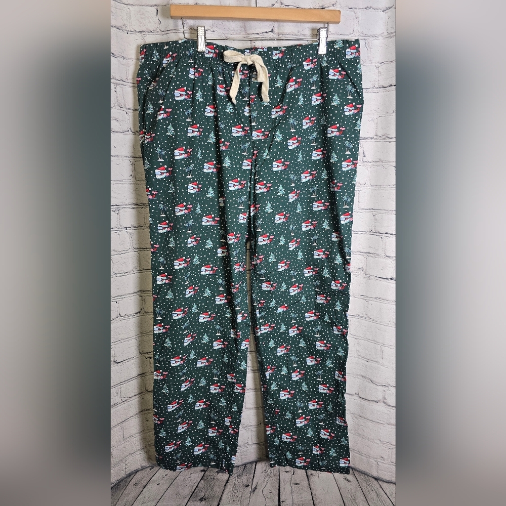 Vineyard Vines Men's Green Christmas Print Pajamas Size XL